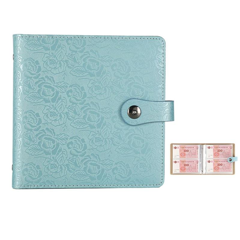 Product Introduction of Business PU Leather 200 Envelopes Money Saving Challenge Save Money Large Capacity Checkbook Holder Budget Binder Couples 12