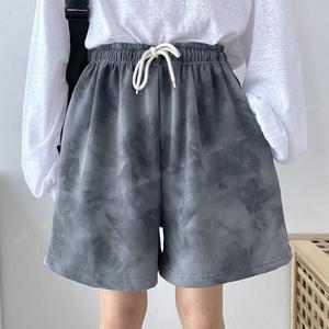 กางเกงกีฬาขาสั้นลำลองสำหรับผู้หญิง ทรงหลวม กางเกงเทรนด์กระชับสัดส่วน มาใหม่