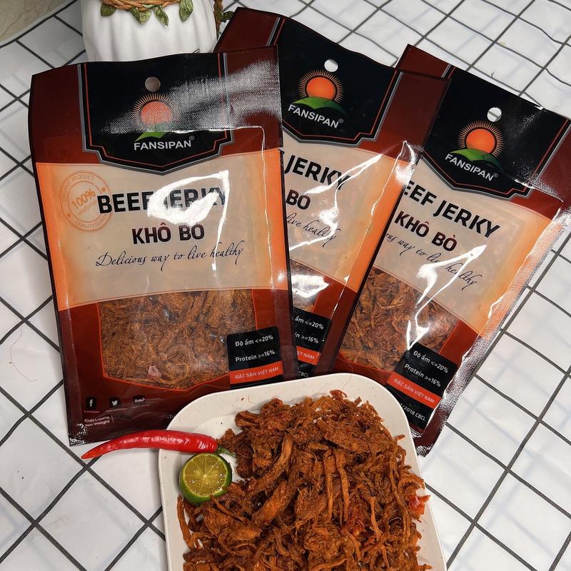 Combo 3 gói khô bò - Ông chú đồ ăn vặt 1 Snack Food Chua