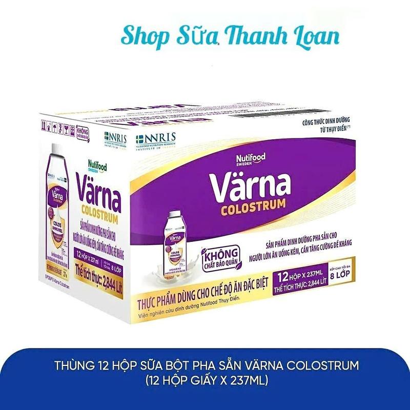   NUTIFOOD  Thùng 12 Hộp Sữa Nước Varna Colostrum 237ml. 