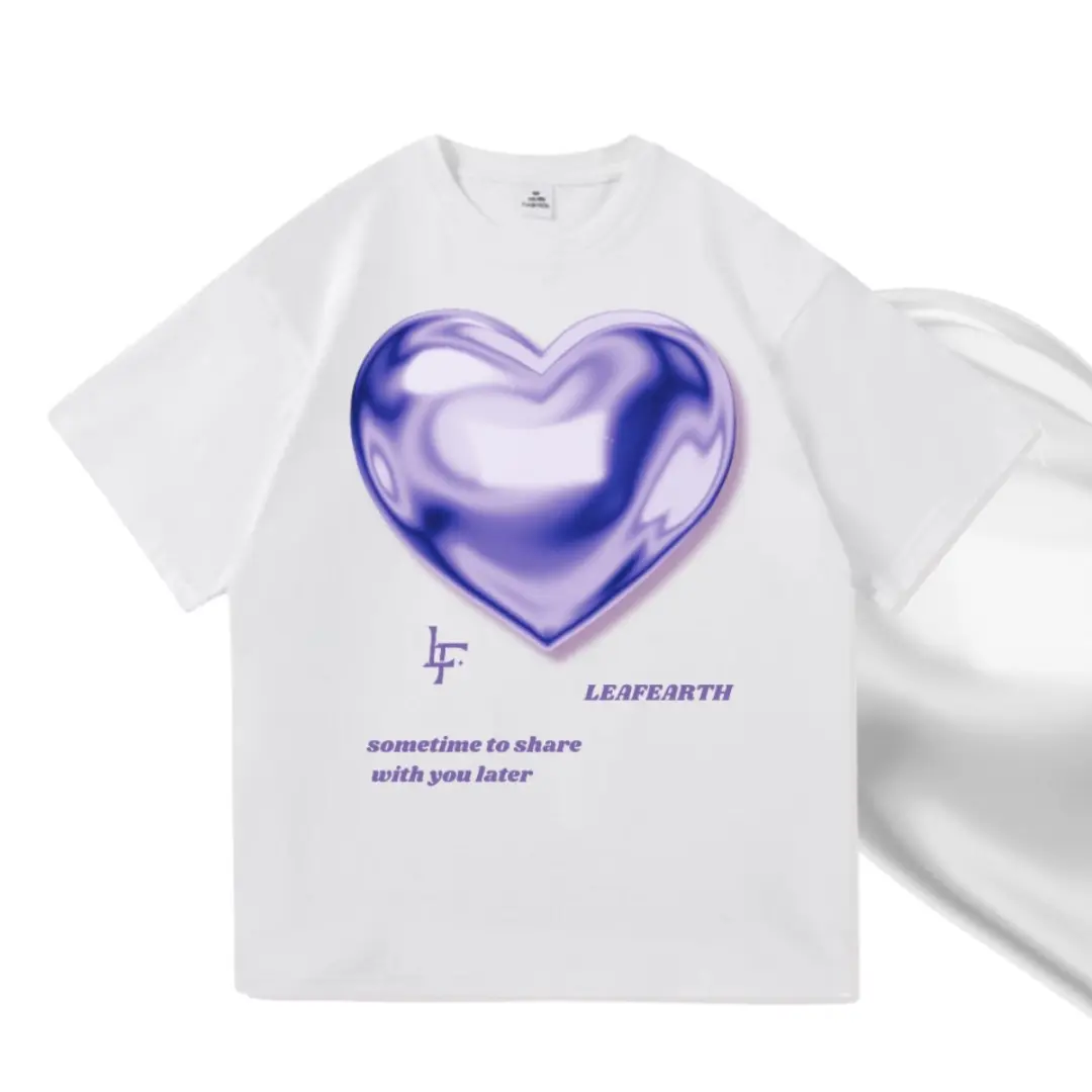 T-SHIRT LOVE WHITE LEAFEARTH