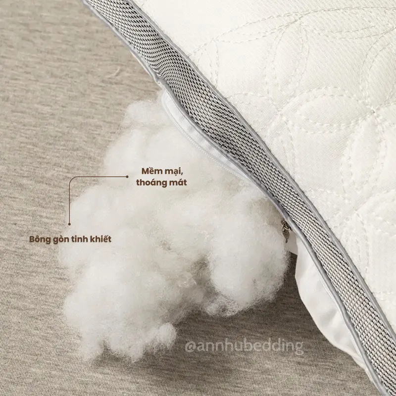 Gối Công Thái Học Kim Cương Kích Thước 48*74cm An Như Bedding 2