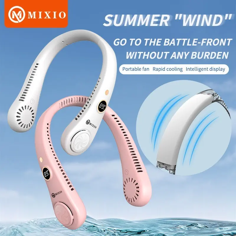 MIXIO M69 Kipas Angin Leher Portable Premium Sport Lazy Neck Fan 0