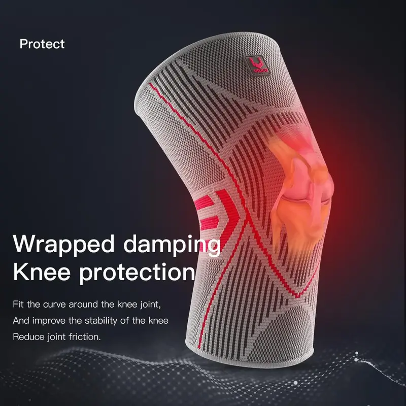 Knee Brace, 1 Count Non-slip Knee Support, Compression Knee Sleeve, Anti Slip Silicone Knee Brace, Outdoor Sport Products 3