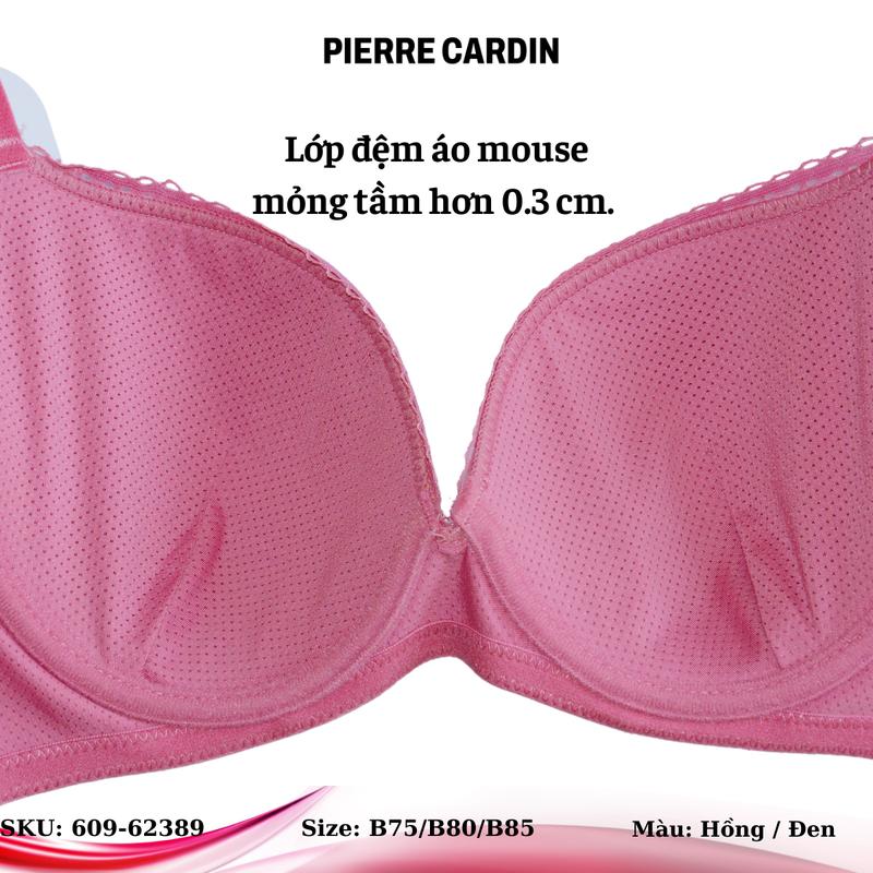 Áo lót nữ 609-62389 nhãn hiệu Pierre Cardin, vải ren, có gọng, cúp xéo 3/4, mouse mỏng  Women Bra 2