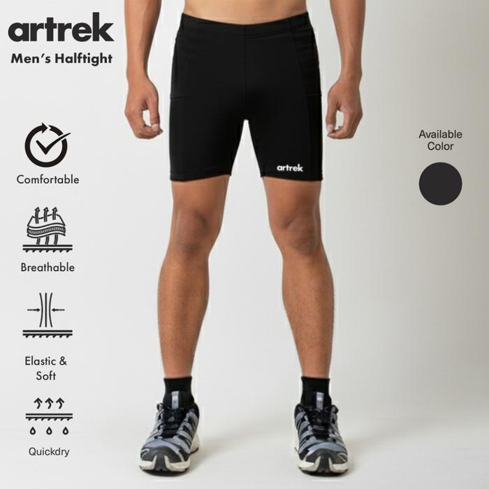 Promo Artrek Celana Half Tight Pria Nyaman Elastis - Hitam, S - Kab ...