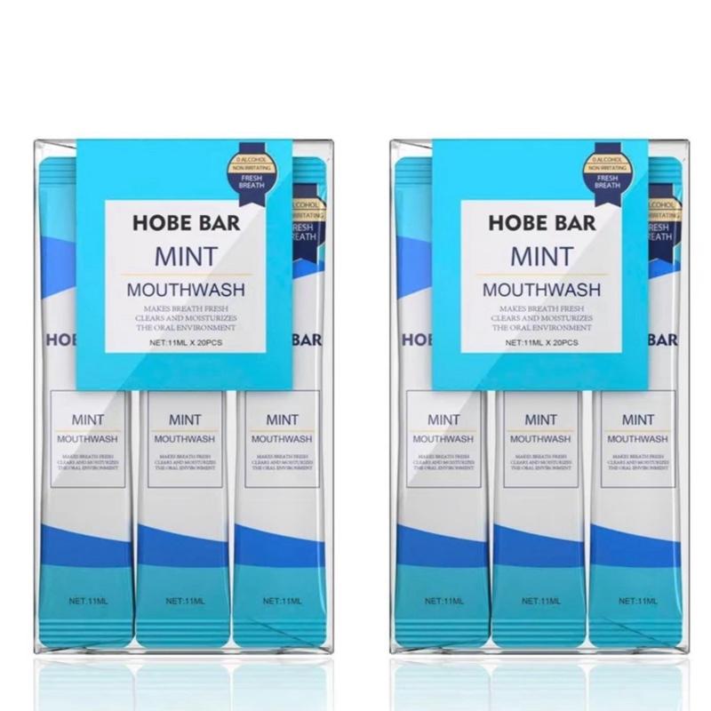2 hộp 40 gói Nước Súc Miệng HOBEBAR Giúp Hơi Thở Thơm Mát Hỗ Trợ Cải Thiện Sức Khỏe Răng Miệng