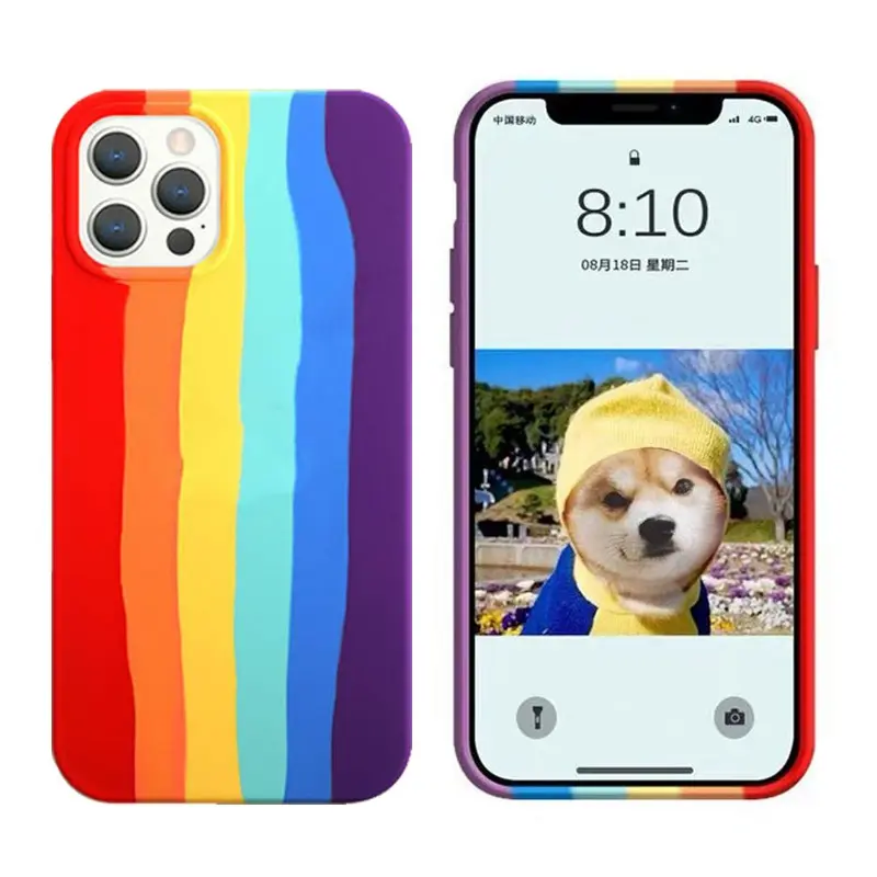 Ốp Điện Thoại Chống Sốc, Thiết Kế Tối Giản Cầu Vồng, Thích Hợp Cho iPhone 15, 14, 13, 12, 11, Pro Max, Mini, X, XS Max, XR, 7, 8 Plus