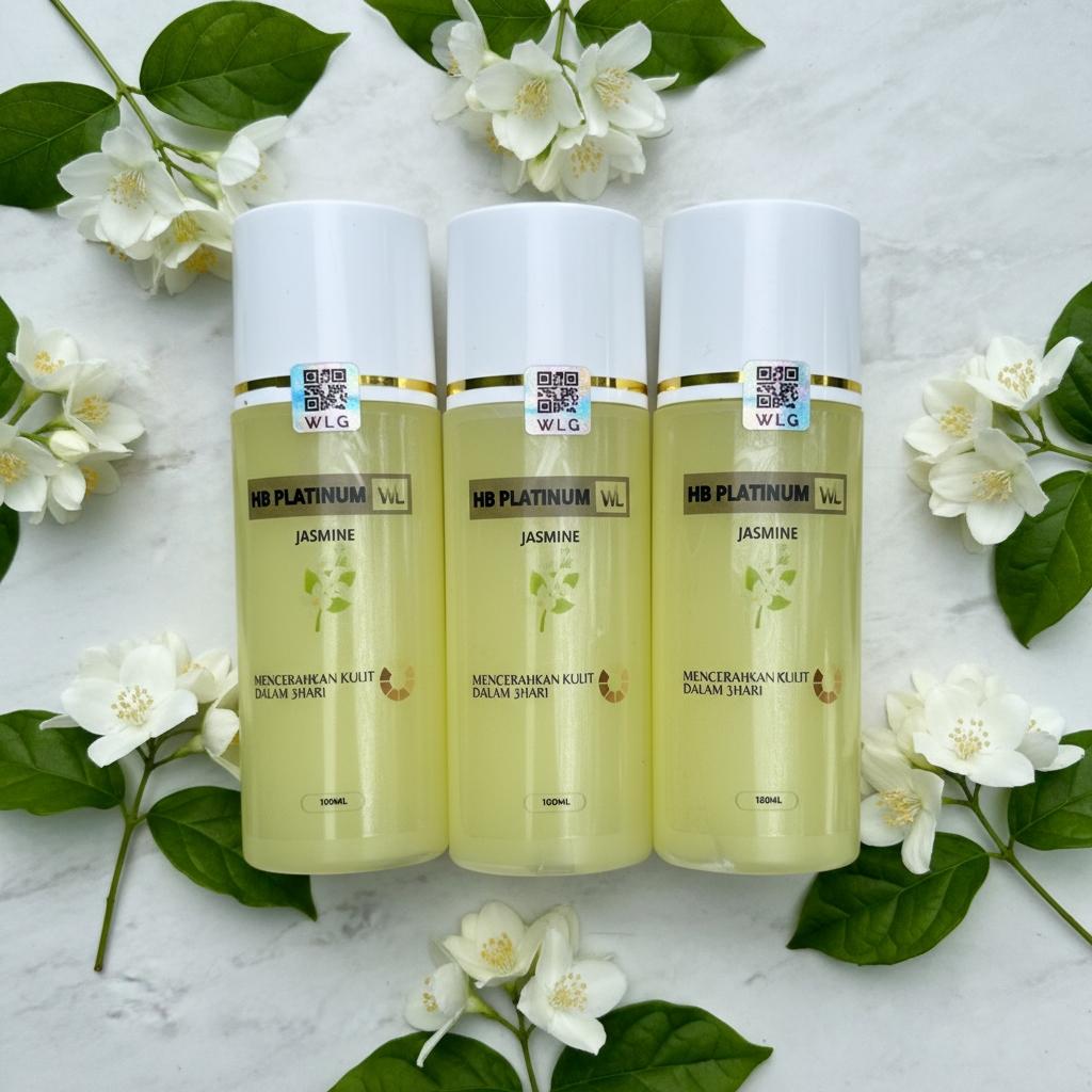HB Platinum WLG Original BPOM Whitening Skin Booster Varian Anggur Jasmine Greentea Memutihkan & Mencerahkan Kulit