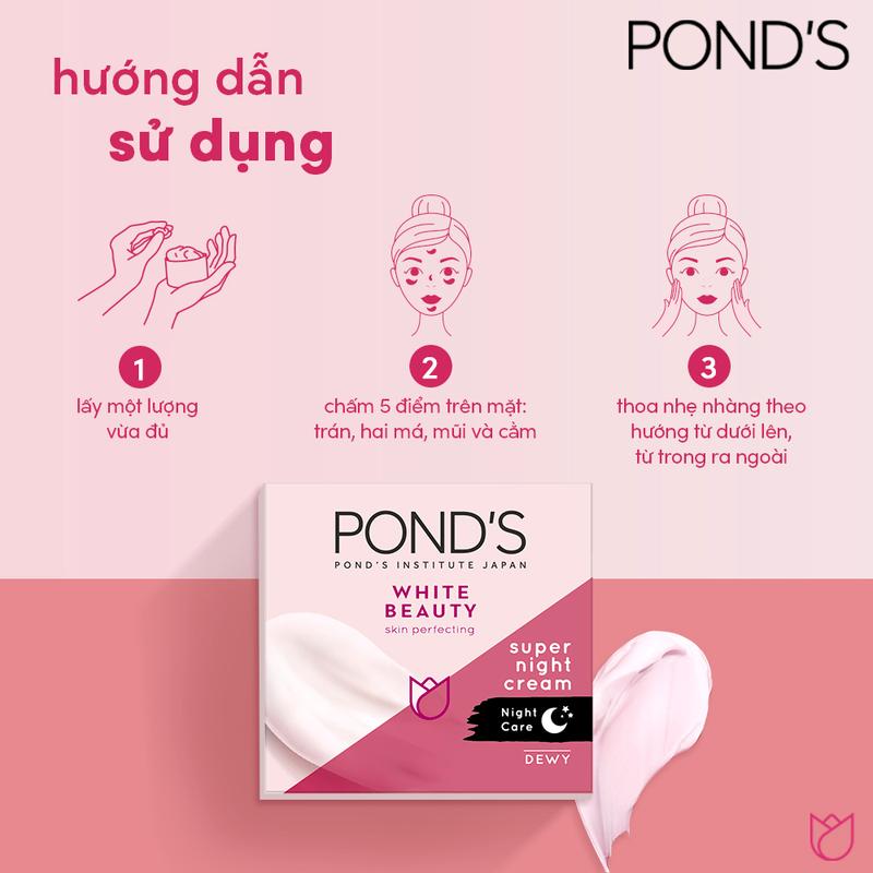 Kem Dưỡng Ban Đêm Pond's Bright Miracle Với 50X Niasorcinol Hỗ Trợ Chăm Sóc Da Giảm Thâm Sạm Nữ 45G [1] 4