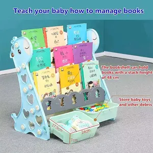 RAK BUKU ANAK | KIDS BOOKSHELF Motif Jerapah Susun 4 - 5