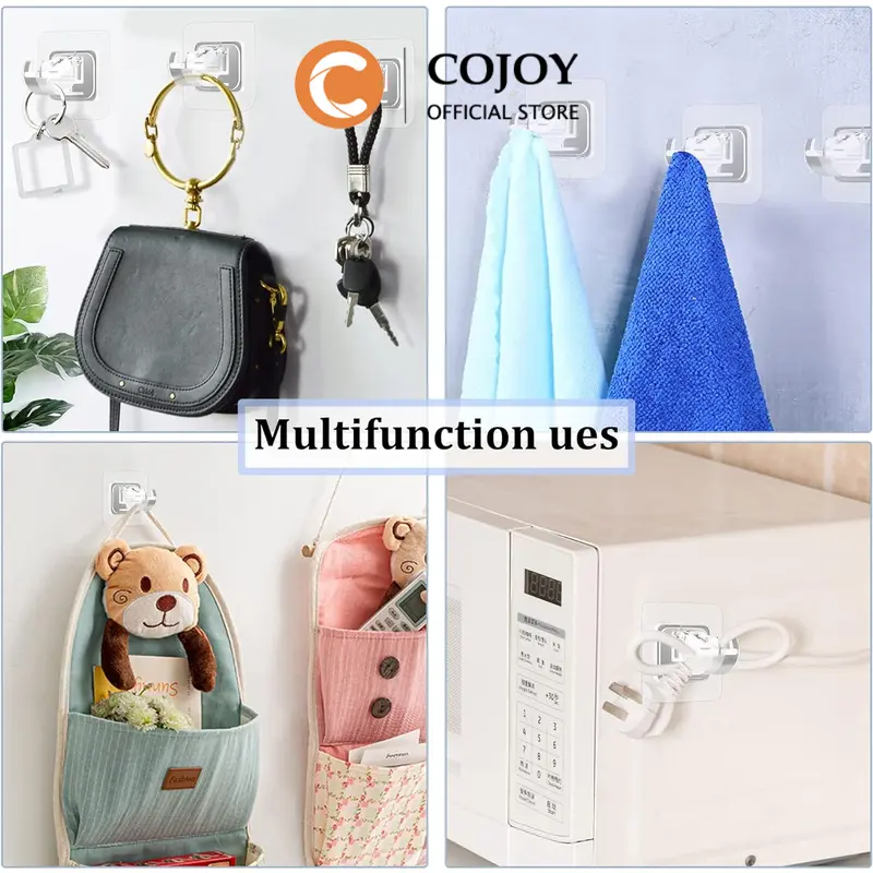 (2 Pcs) Gantungan Tempel Dinding Magic Hook Tanpa Bor Baut Cocok Untuk Tiang Gorden 5