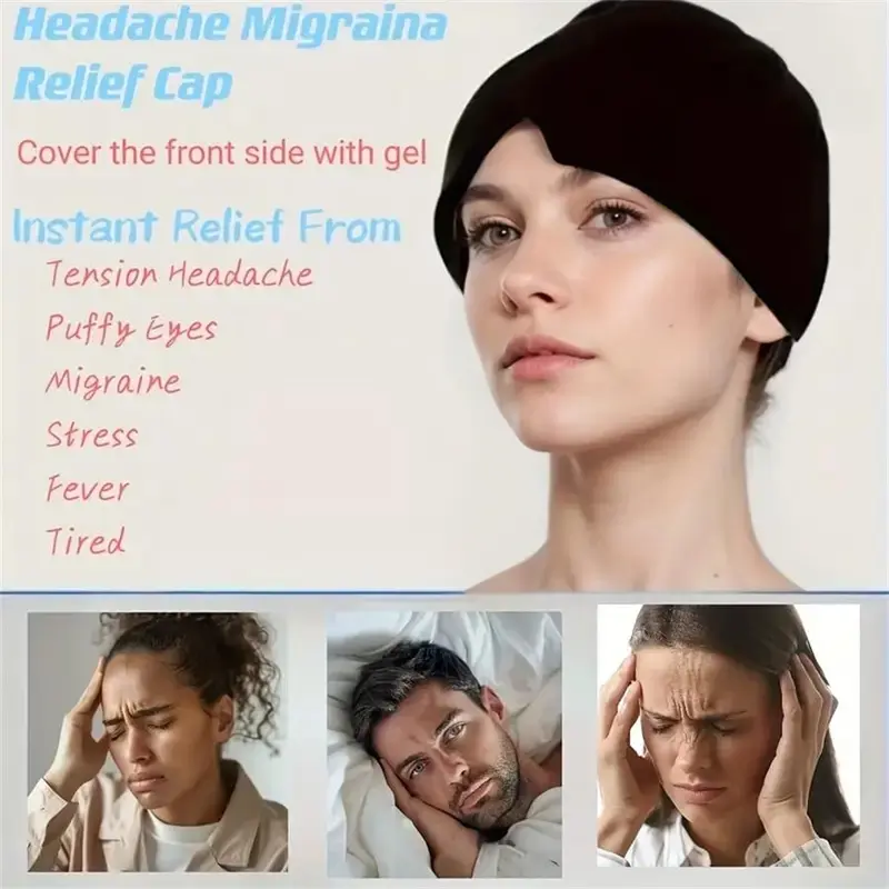 Ice Eye Mask, Gel Ice Cap, Ice Eye Mask, Fragrance-free, No Battery, Face Cap for Relieving Stress, Fatigue 4