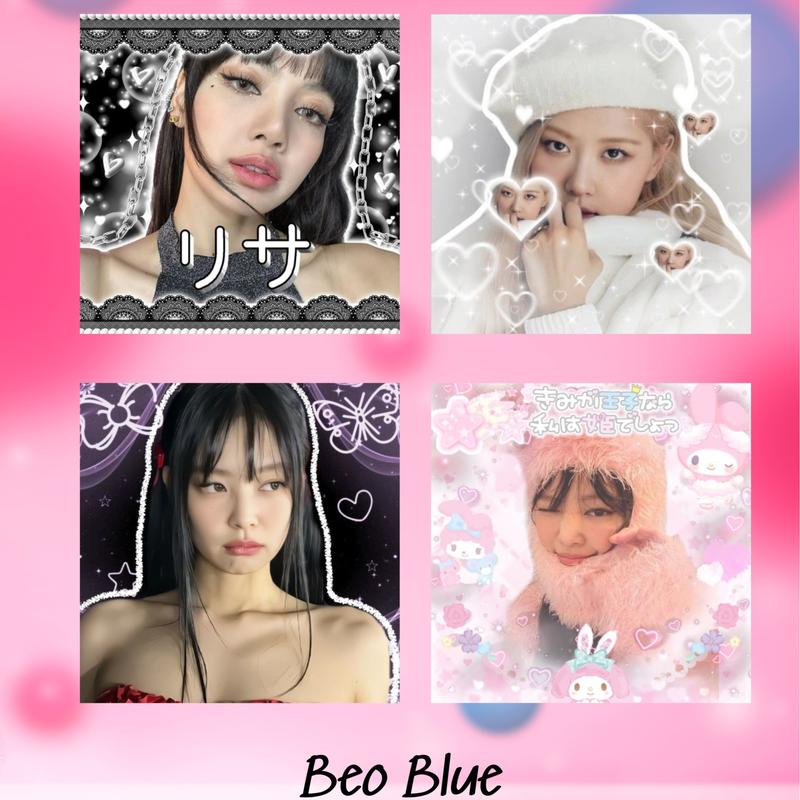 Box Mix 100 Sticker Niêm Phong Blackpink nhiều mẫu - Beo Blue