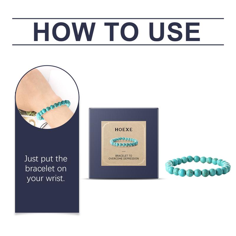 Product Introduction of Blue Turquoise Bracelet Personality Simple Elegant Versatile Fashion Accessory Hand Decoration Portable Bracelet 3