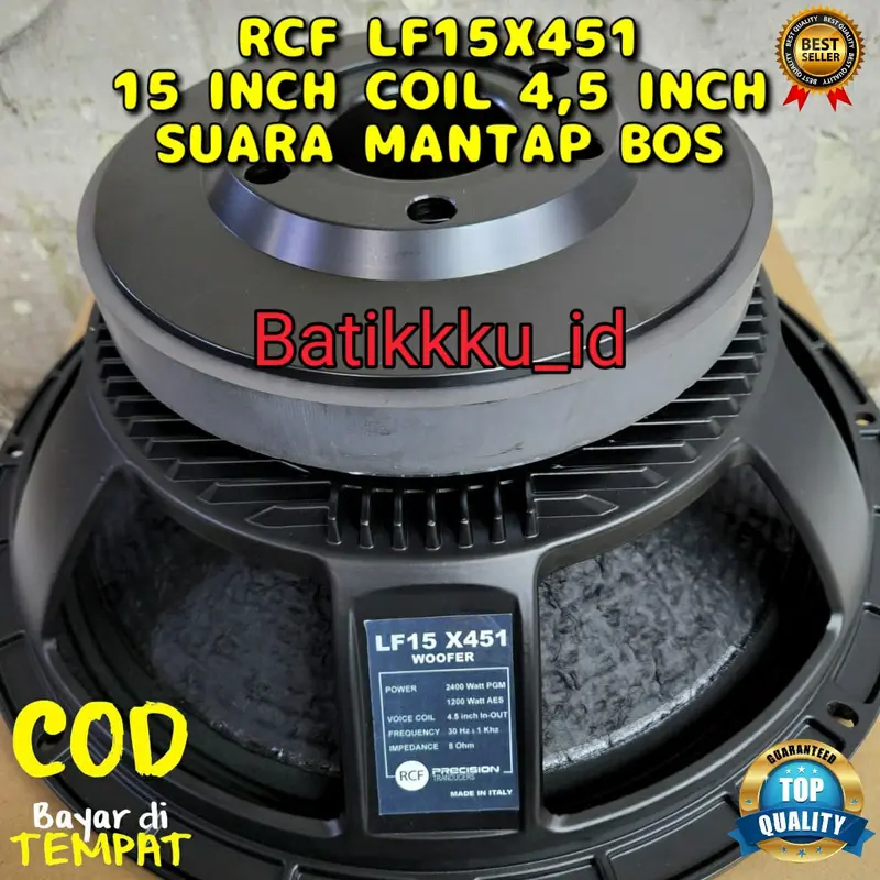 Speaker Komponen RCF LF15X451 LF 15 X 451 15 INCH VOICEL COI