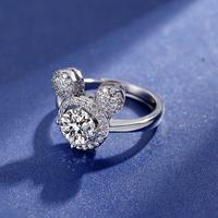 Gambar Diamcity 1 Karat S925 Cincin Wanita Perak Ring Mickey Lucu - Emas putih (1 karat), Dapat disesuaikan dari Diamcity Official Store Kab. Gresik 3 Tokopedia