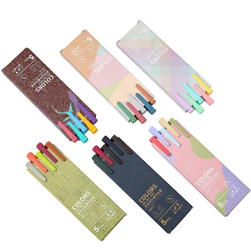 Set 5 bút gel morandi bút gel kaco resun nhiều màu