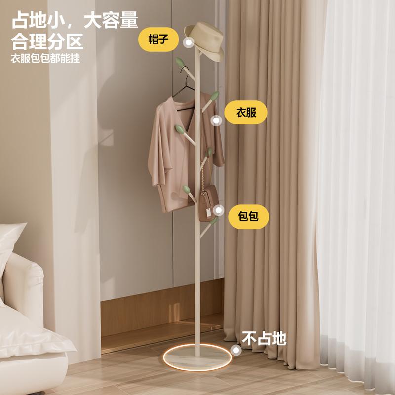Product Introduction of Home Entryway Floor-standing Coat Rack Modern Simple Clothes Rack Space-saving Artifact Rock Slab Metal Storage Rack 5