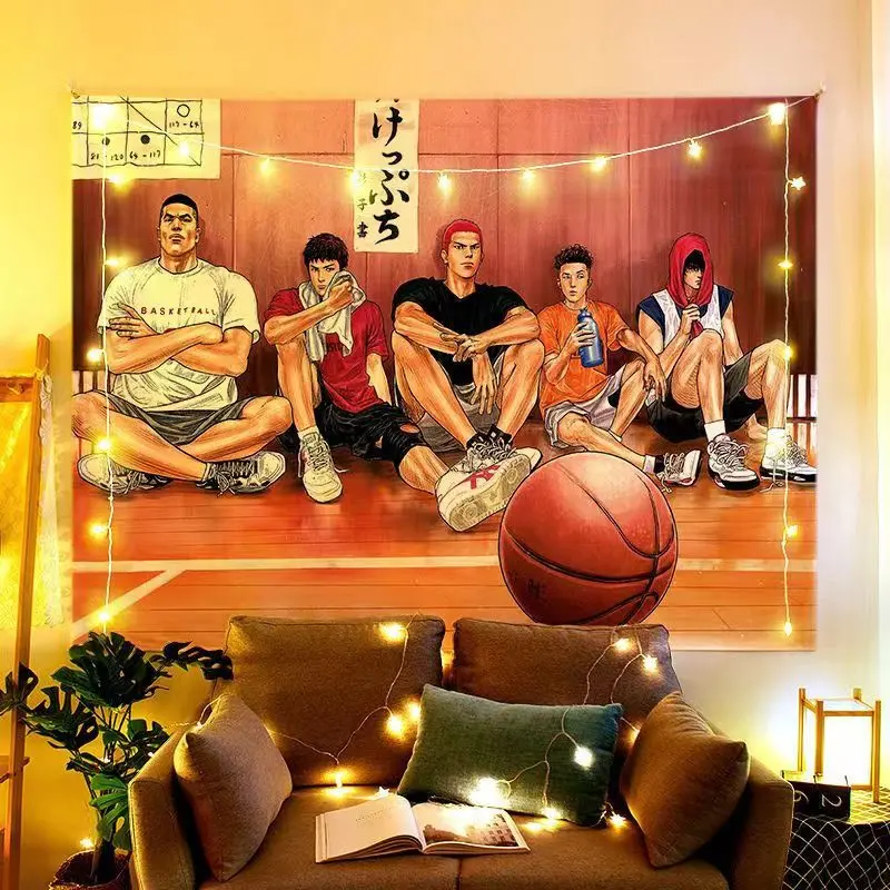 Slam Dunk Master Background Cloth Shobei Five Tigers Basketball Mitsui  Sakuragi Hanamichi Room Dormitory Decoration Hanging Cloth