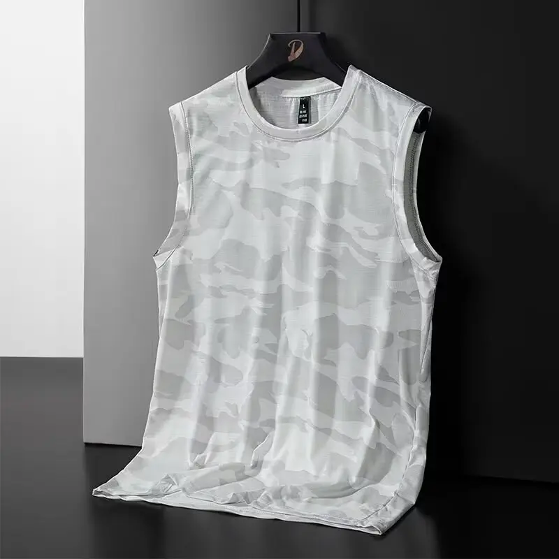Summer Vest Men's Hollow All-Match Bottoming Shirt Breathable Sleeveless T-shirt