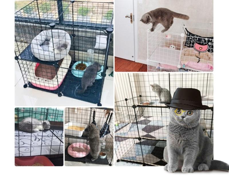Product Introduction of [Free Gift By Clip T & C]~ Hajetso Extra Large 12 Cubes Steel Wire Cat Cage Cat Rest Play House with Doors and Stair 7