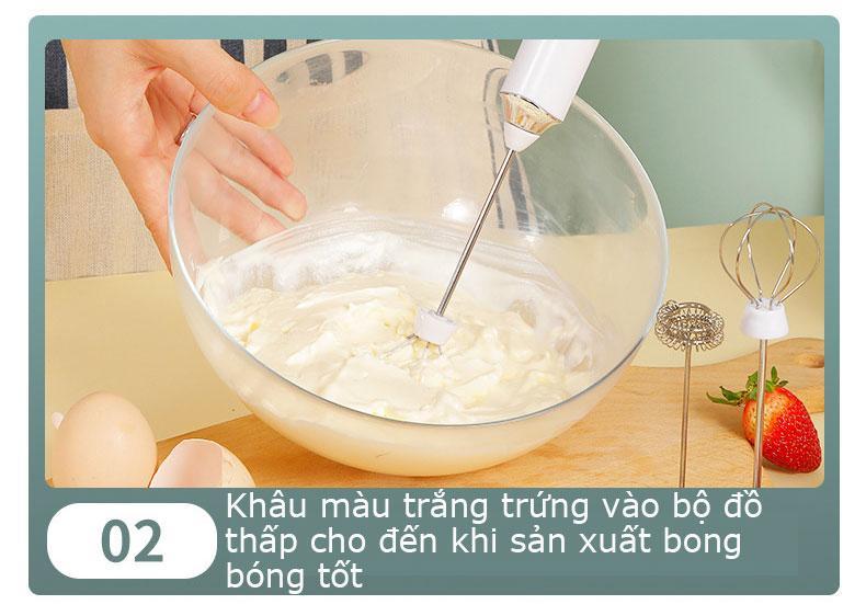 Product Introduction of Máy đánh Trứng Cầm Tay Kèm Máy Tạo Bọt Cafe Chạy Điện Sạc USB Khuấy chất lỏng máy trộn Máy Đánh Bọt Giảm giá chất lượng tốt Đánh Bọt Cafe 50