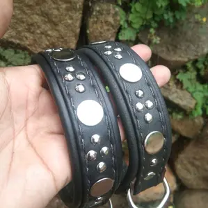 kalung anjing bahan kulit asli