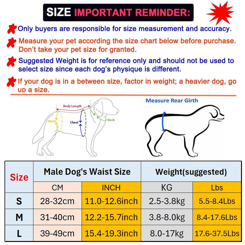 Reusable Dog Cloth Diaper, 3 Counts/set Washable Cloth Pet Belly Wrap, Puppy Dog Underwear, Eco-friendly Pet Care Diapers 4