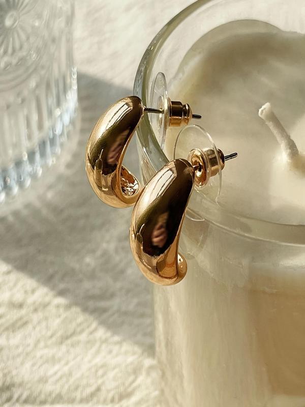 Water Drop Shaped Dangle Earrings, Fashionable Chunky Earrings for Women, Casual Jewelry for Party, Daily Clothing Decor, Trendy All-match & Exquisite Jewelry for Birthday Gift 3