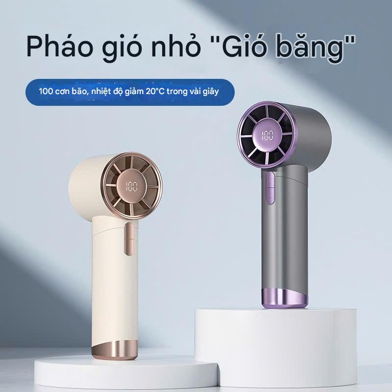 ASALAVN Quạt phản lực cầm tay Quạt Turbo có thể sạc lại, Quạt siêu tốc cầm tay, di động, gió mạnh, tốc độ cao 100 vòng/phút Tốc độ gió Màn hình kỹ thuật số quạt usb mobile Phụ Kiện-FN-32-01 0
