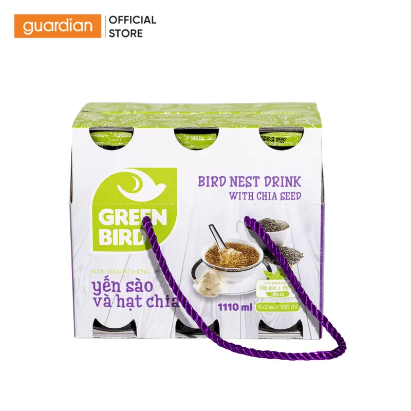 Nước Uống Bổ Dưỡng Yến Sào Và Hạt Chia 185Ml X 6 Chai 1