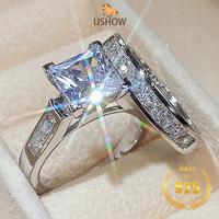 Gambar USHOW Cincin Perhiasan Wanita Zircon Perak S925 Penjualan Panas Grosir - Perak S925, Nomor 6 dari USHOW Kab. Gresik 3 Tokopedia