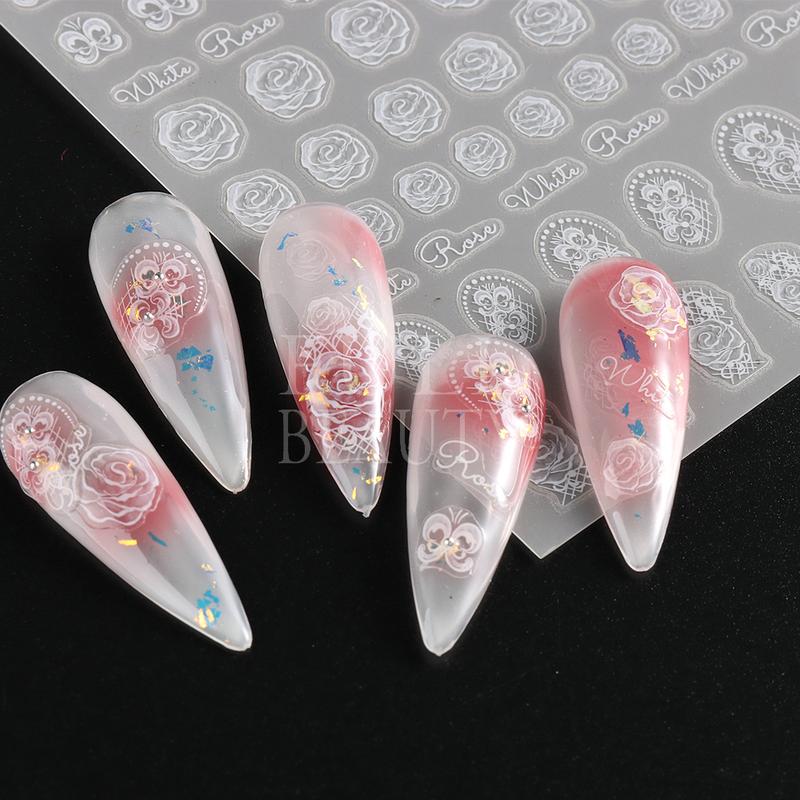 Product Introduction of Miếng Dán Móng Tay, Hoa Oải Hương Và Hoa Màu Tím, Thanh Trượt Bướm, Thiết Kế Hoa Cúc, Hình Học Và Hoa Tulip, Decal Can Chữ Cái, Để Đồ Trang Trí Móng Tay, GLNO 30