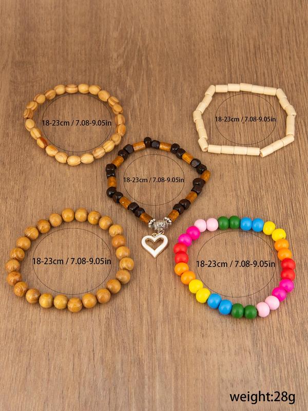 Boho Style Elastic Adjustable Beaded Bracelet, Gifts for Her, Fashionable Jewelry for Women & Men, Trendy All-match & Exquisite Jewelry 3