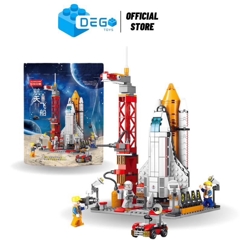 Mô hình lắp ráp tàu vũ trụ dưới mặt đất màu đỏ , đồ chơi lắp ráp tàu vũ trụ không gian  SKU 8861 - Autospeedbrick Bộ Lắp Ráp Tháo Lắp