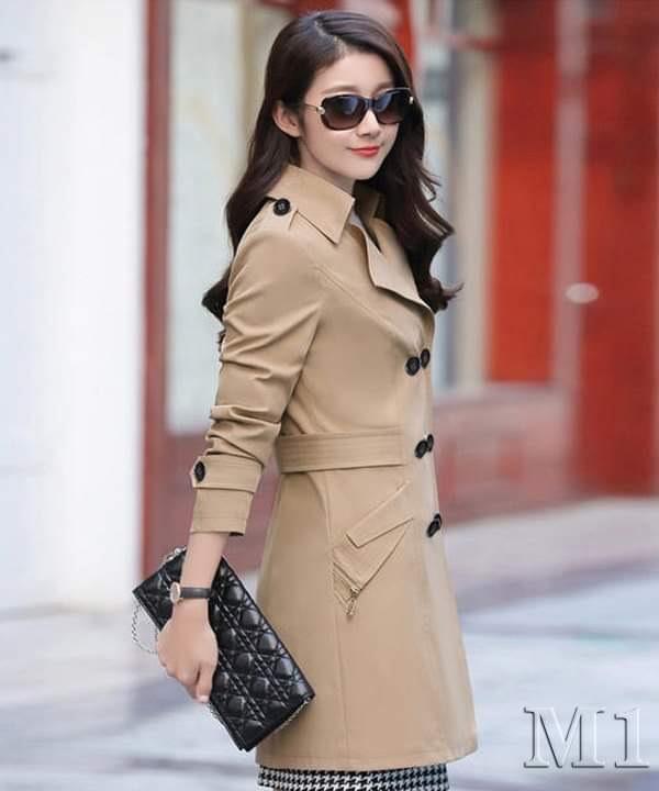  AK1087 Áo Khoác Măng Tô Kaki 2 lớp áo Kaki 