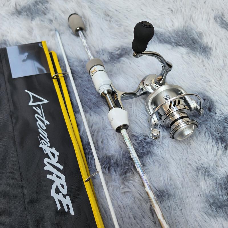 Bộ Cần Câu UL Artempure + Máy Đứng GA1000 TRắng Đẹp Câu Cá Fishing Bắt Cá Đi Câu