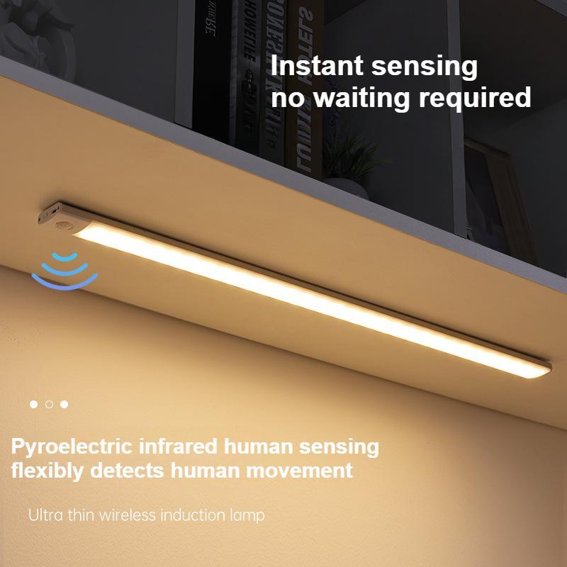 Product Introduction of Ultra-thin Smart Sensor LED Light, USB Rechargeable Magnetic Strip LED Light, Portable LED Light for Closet, Cabinet, Hallway 2
