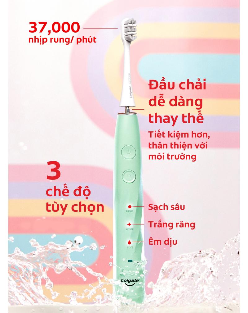 Product Introduction of [DUY NHẤT 4-6.5]Bàn chải điện Colgate PULSE công nghệ sóng âm, sạch mảng bám, hỗ trợ Trắng Răng, pin 60 ngày 2