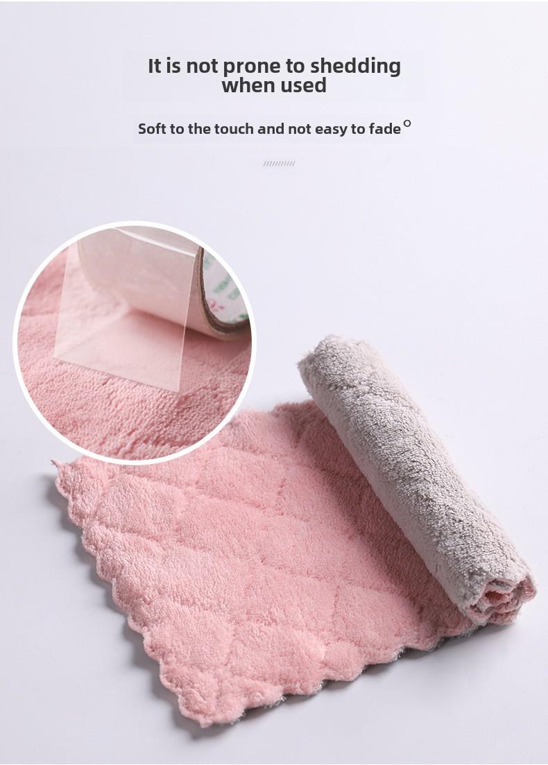 Product Introduction of Kitchen Cleaning Rag Absorbent Dishcloth Thickened Dishwashing Towel Lint-Free Easy to Clean 2