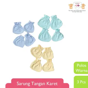 LIBBY Sarung Tangan & Kaki Karet Polos Warna (1pcs/set)