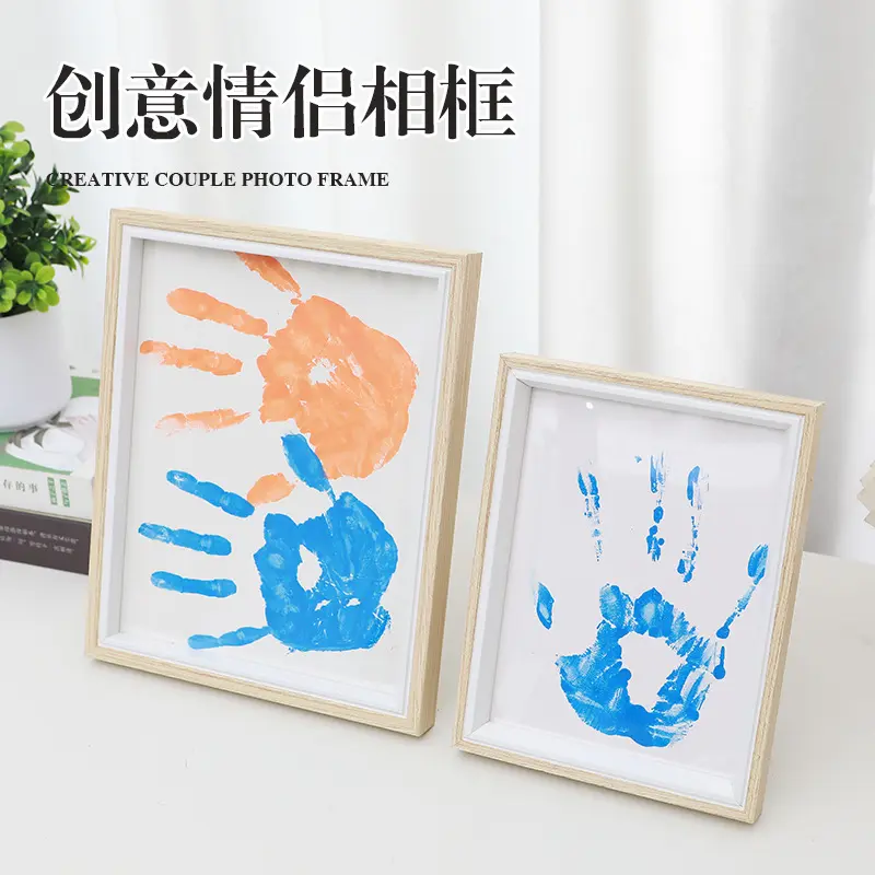 DIY Couple Handprint Frame DIY Qixi Valentine's Day Gift Baby First Birthday Commemorative Album Anniversary Frame