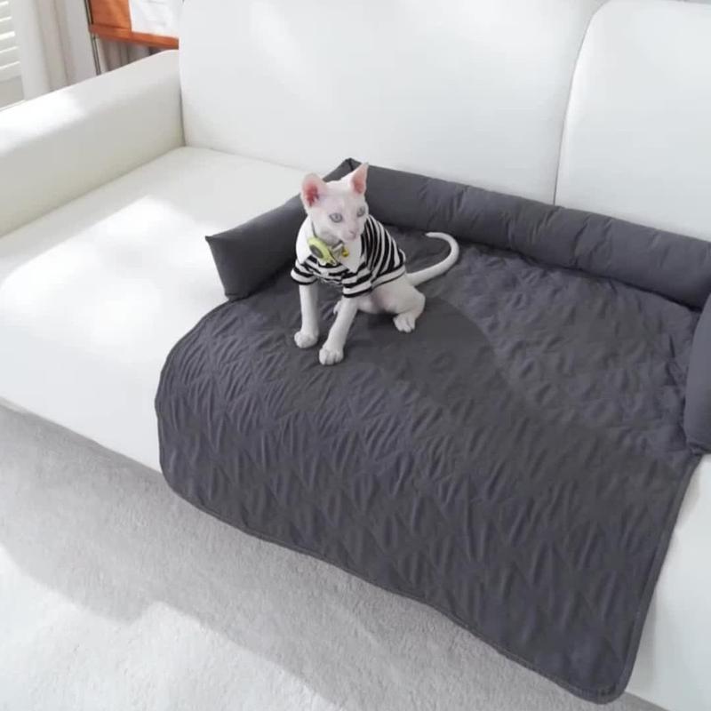 Solid Color Pet Sofa, Washable Pet Sofa, Non-slip Waterproof Sofa Protective Pad, Pet Supplies for Home Living Room, Dog Bed Mat, Dog Sofa Pad 3