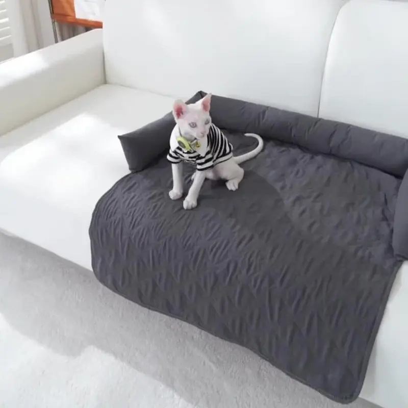Solid Color Pet Sofa, Washable Pet Sofa, Non-slip Waterproof Sofa Protective Pad, Pet Supplies for Home Living Room, Dog Bed Mat, Dog Sofa Pad 3