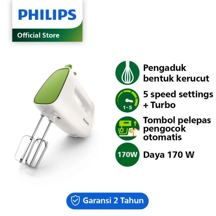 Philips Mixer (Hand Mixer ) - HR1552 - 170 Watt , Mixer Philips Chopper Mixer 2
