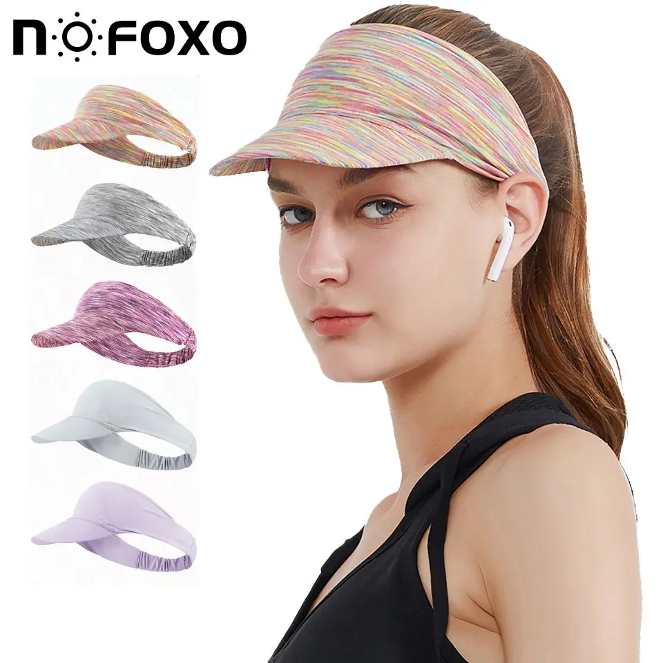 NOFOXO UV Protection Hat Cycling Sports Stretch Fabric Caps Running Riding Fitness Bike Cap Sunshade Men Women Headwear Unisex