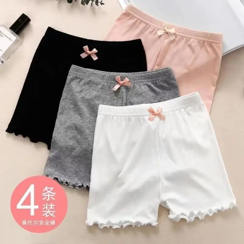 Quần Đùi An Toàn Cho Trẻ Em, Quần Đùi Lót Vải Modal, Quần Legging Bé Gái, Thích Hợp Cho Mẫu Giáo, Mỏng Và Chống Lộ, Chiều Dài Ba Phần Tư, An Toàn