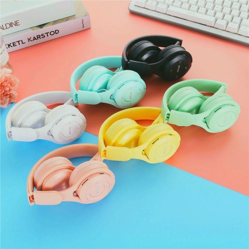 Headset Bluetooth Bando Macaron Y08 Headphone Super Bass Stereo Macaron Wireless earphones headphones 4