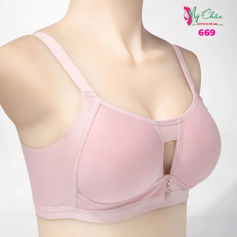 Áo Lót Su Đệm Mỏng, Áo Ngực Bigsize Không Gọng Quả To Mềm Mát Ôm Gọn Ngực, Đồ Lót Thái Lan Sister hood 669 5